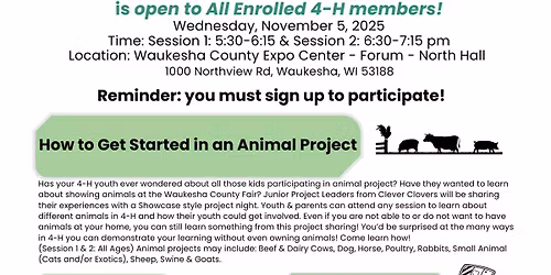Extension Waukesha County 4-H Project Night