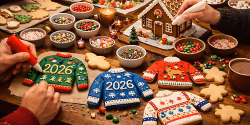 Cookie decorating & sweater adornating New year