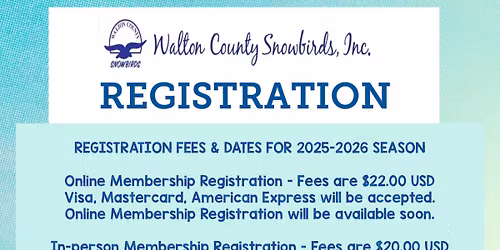REGISTRATION - Walton County Snowbirds