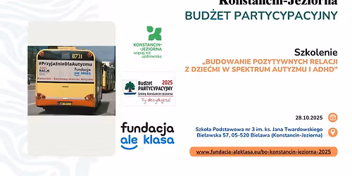 Szkolenie \u201eBudowanie pozytywnych relacji z dzie\u0107mi w spektrum autyzmu i ADHD\u201d