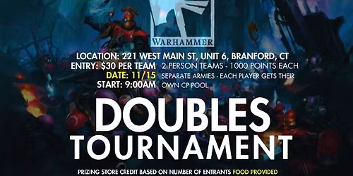 Warhammer Doubles Tournament 