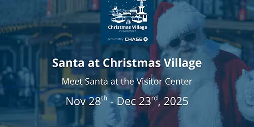 Santa at Christmas Village in Baltimore
