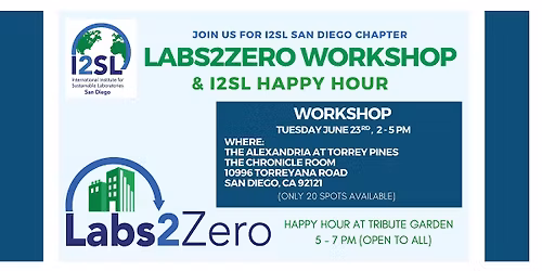 LABS2ZERO Workshop and I2SL San Diego Happy Hour