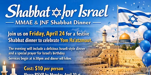 Shabbat For Israel Dinner
