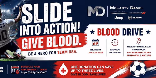 Red Cross Blood Drive at McLarty Daniel CDJR \u2013 April 30
