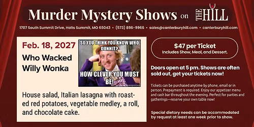 February Murder Mystery Show