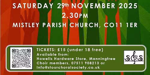 'Feel the Spirit' by John Rutter, and seasonal songs and carols.