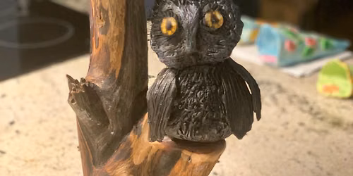Air Dry Fiber Clay Sculpture w\/ Awilda (UpCycled!)