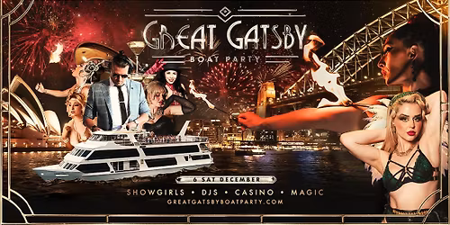 Great Gatsby Boat Party | 6 December 2025 Sydney (SOLD OUT)