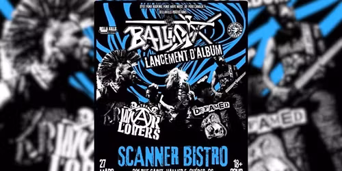 BALLISTIX LANCEMENT D\u2019ALBUM avec\/ The War Lovers & The Defamed  - 27 Mars 2026 au Scanner Bistro 