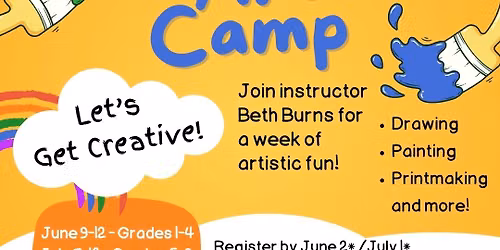 **FULL** Summer Art Camp for Grades 1-4
