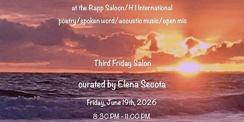 The Santa Monica 3rd Friday Poetry: Gail Wronsky\/Karen Kevorkian\/Nina Wachenfeld\/r.s. greene\/