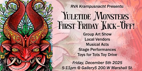 RVA Krampusnacht Yuletide Monsters December First Friday Kick-Off