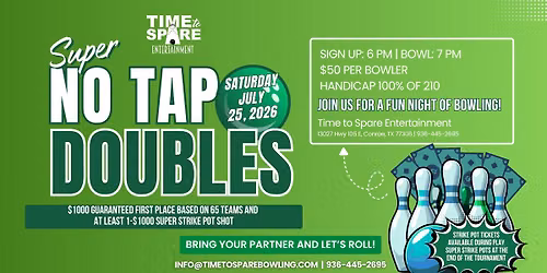 July Super No Taps at Time to Spare