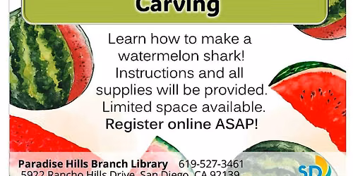 Watermelon Shark Carving Workshop