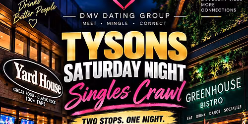 Saturday Night Tyson's Corner Bar Crawl