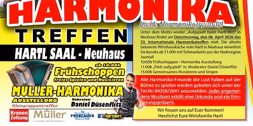 33. internationales HARMONIKATREFFEN \u2022 GASTHOF HARTL