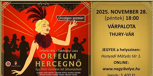 ORFEUM HERCEGN\u0150 - operett k\u00e9t felvon\u00e1sban