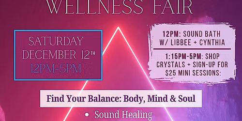 Pleasanton Wellness Fair - Sound Bath + Crystals+ Intuitive Readings+ More