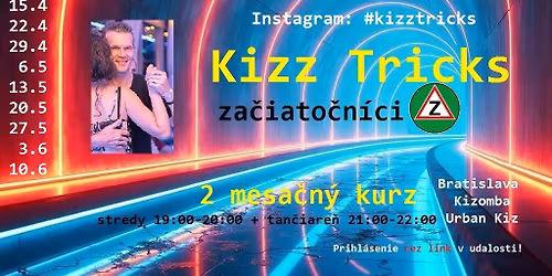 KizzTricks Kizomba: ZA\u010cIATO\u010cN\u00cdCI\/Beginners (2 mesa\u010dn\u00fd) od 15.4. do 10.6.