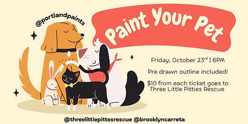 Paint Your Pet With Three Little Pitties Rescue