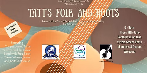 Tatts Folk and Roots with Cooper Jones and Mike Cardy