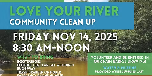 Love Your River Community Clean Up