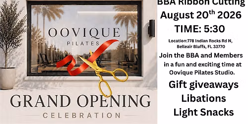 BBA Ribbon Cutting with Oovique Pilates Studio