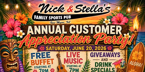 Nick & Stella\u2019s Annual Customer Appreciation Party