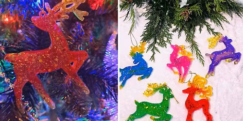 Resin Set of 4 Reindeer Decorations Workshop 