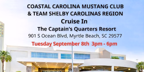 CCMC & TEAM SHELBY- Cruise In The Captain's Quarters Resort