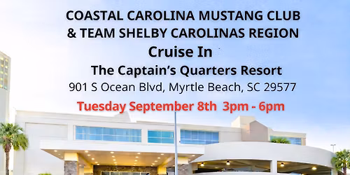 CCMC & TEAM SHELBY- Cruise In The Captain's Quarters Resort