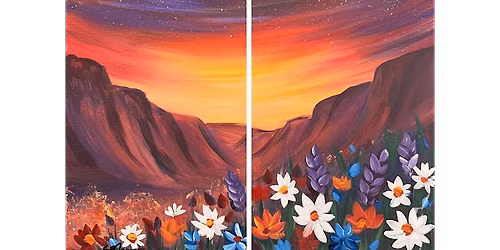 Sunset Canyon Wildflowers - Paint and Sip in Denver | Classpop!\u2122