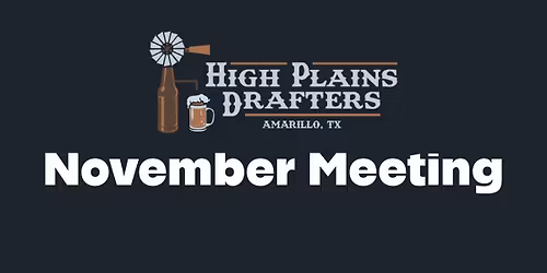 November Meeting Friday 14th 7-10 PM 