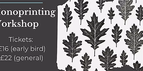 Creating monoprints with natural materials