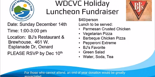 Holiday Luncheon Fundraiser