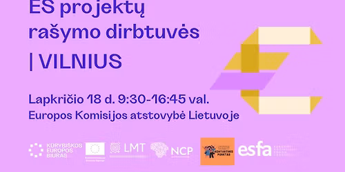 ES projekt\u0173 ra\u0161ymo dirbtuv\u0117s | VILNIUS