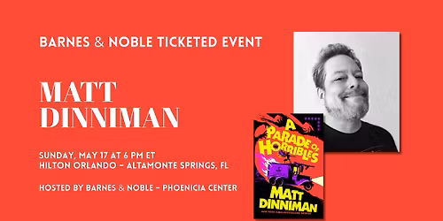 Matt Dinniman celebrates A PARADE OF HORRIBLES in Altamonte Springs, FL