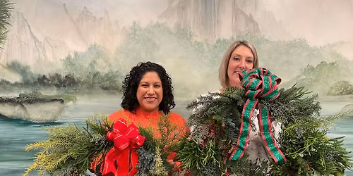 Wreath making at the Gresham Japanese Garden