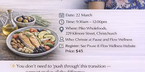 Menopause workshop-Practical tools to manage your symptoms & better understand changes in your body.