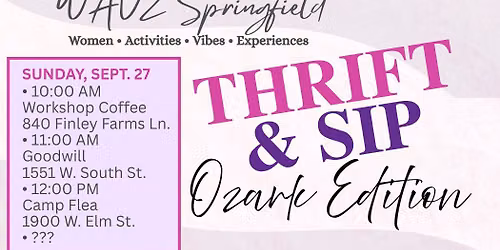 Thrift & Sip - September: Ozark Edition 