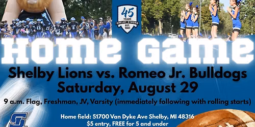 Game #2: Shelby Lions vs. Romeo Jr. Bulldogs