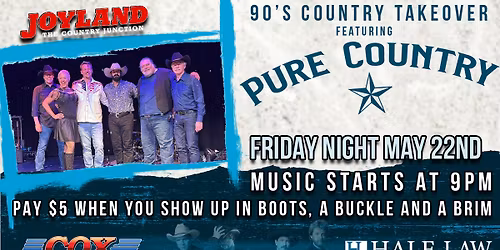 90's Country Takeover with Pure Country at Joyland