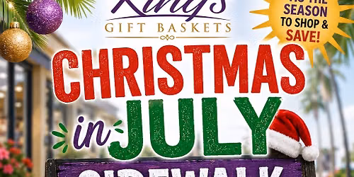 Christmas in July sidewalk sale