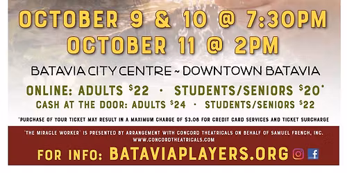 Batavia Players Presents The Miracle Worker