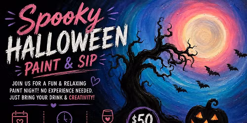 Spooky Halloween Paint and Sip