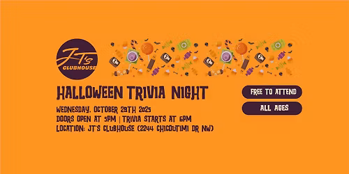 Halloween Trivia at JT's Clubhouse & Pub - Family Friendly!
