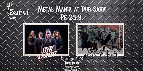 Metal Mania at Pub Sarvi