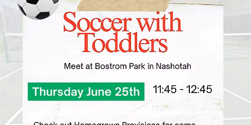 Mom Friends of Oconomowoc - Soccer with Toddlers