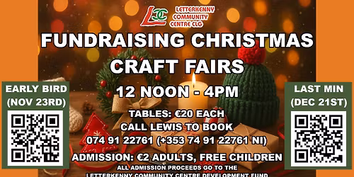 Early Bird Fundraising Christmas Craft Fair
